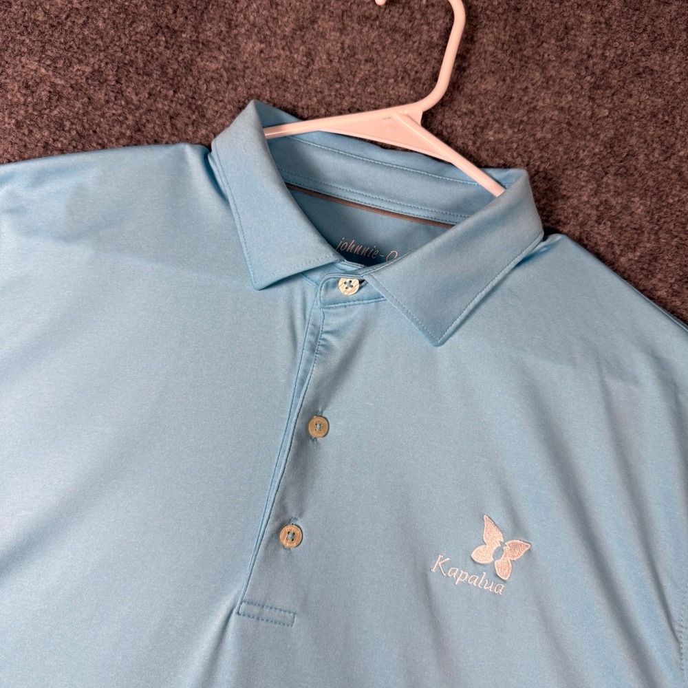 johnnie-O Kapalua Golf Polo Shirt Mens XL Blue Stretch Performance Hawaii